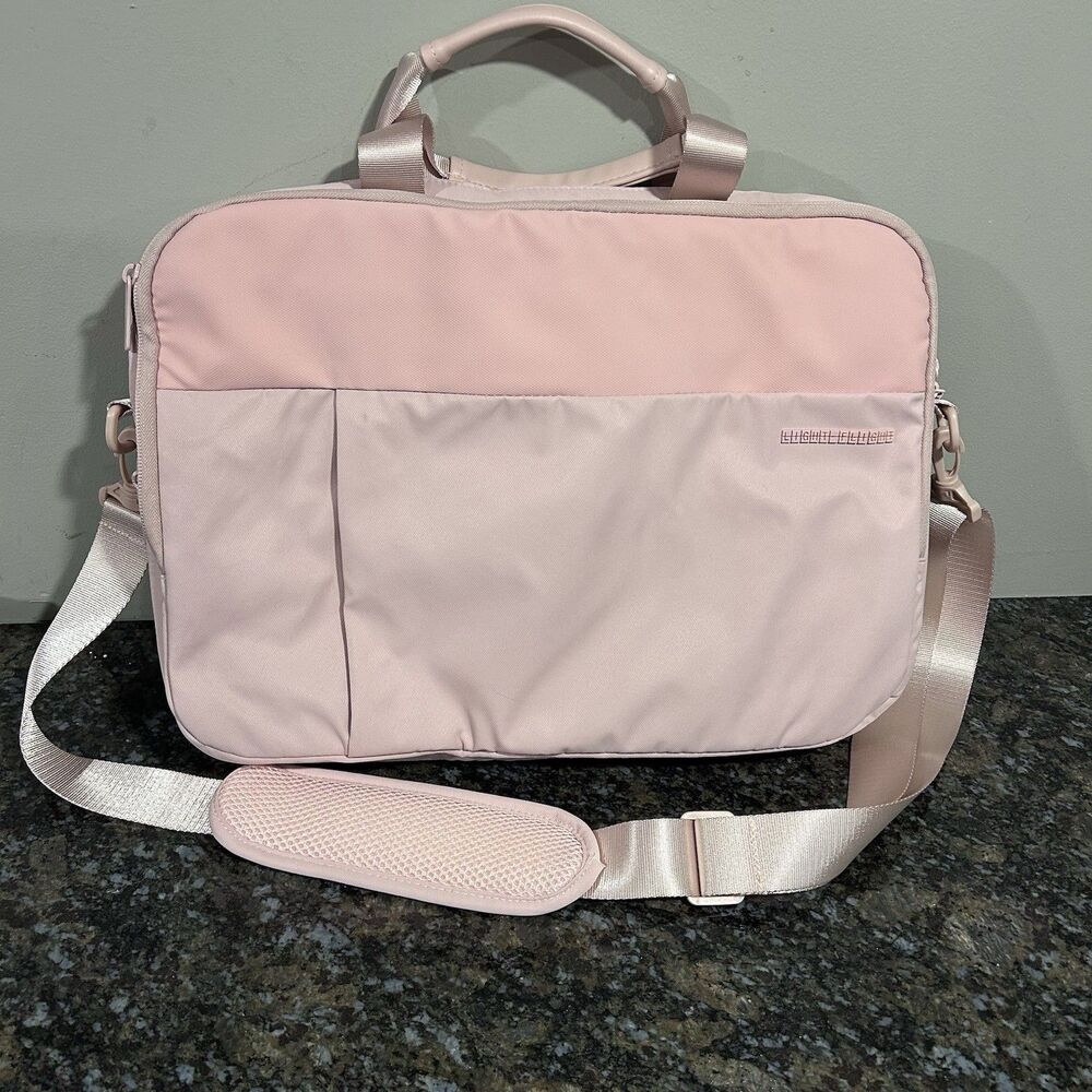 Pink Light Flight Carry on Luggage bag Laptop Case travel RFID